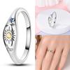 Popular Glow In The Dark Rings For Women 925 Silver Star Moon Sun Rings Sparkling Cubic Zircon Exquisite Jewelry Gifts