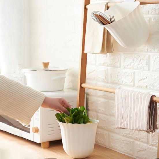 Trash Can Nordic Style Reusable Plastic Wall-mounted Kitchen Garbage Bin Household Supplies