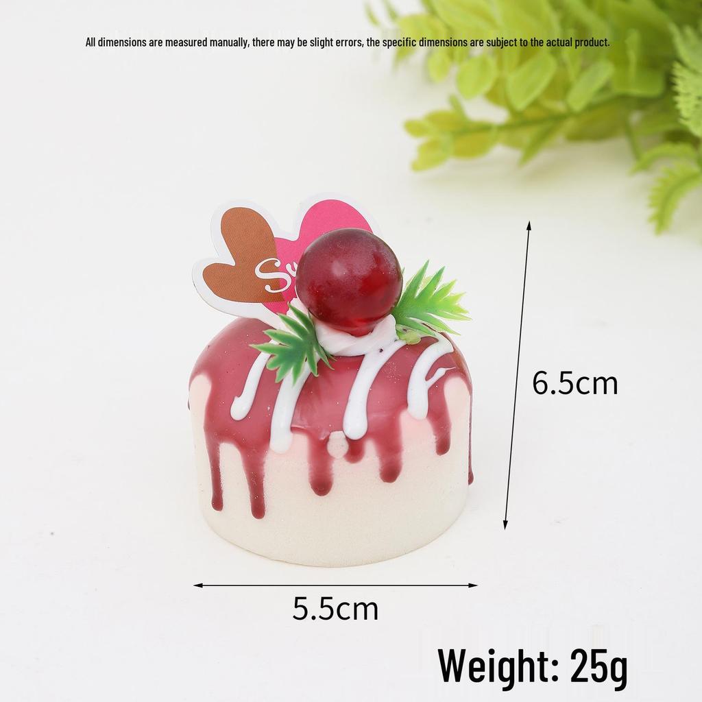 Creative Fruit Cake Model Refrigerator Magnet and European Mousse Cake Display Ornament