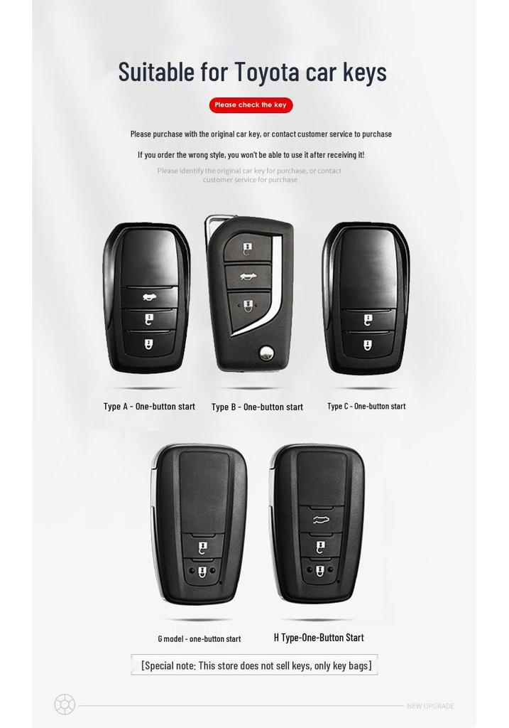 Key Covers for Toyota Camry, Levin, RAV4, Corolla, Wildlander, Highlander, Avalon