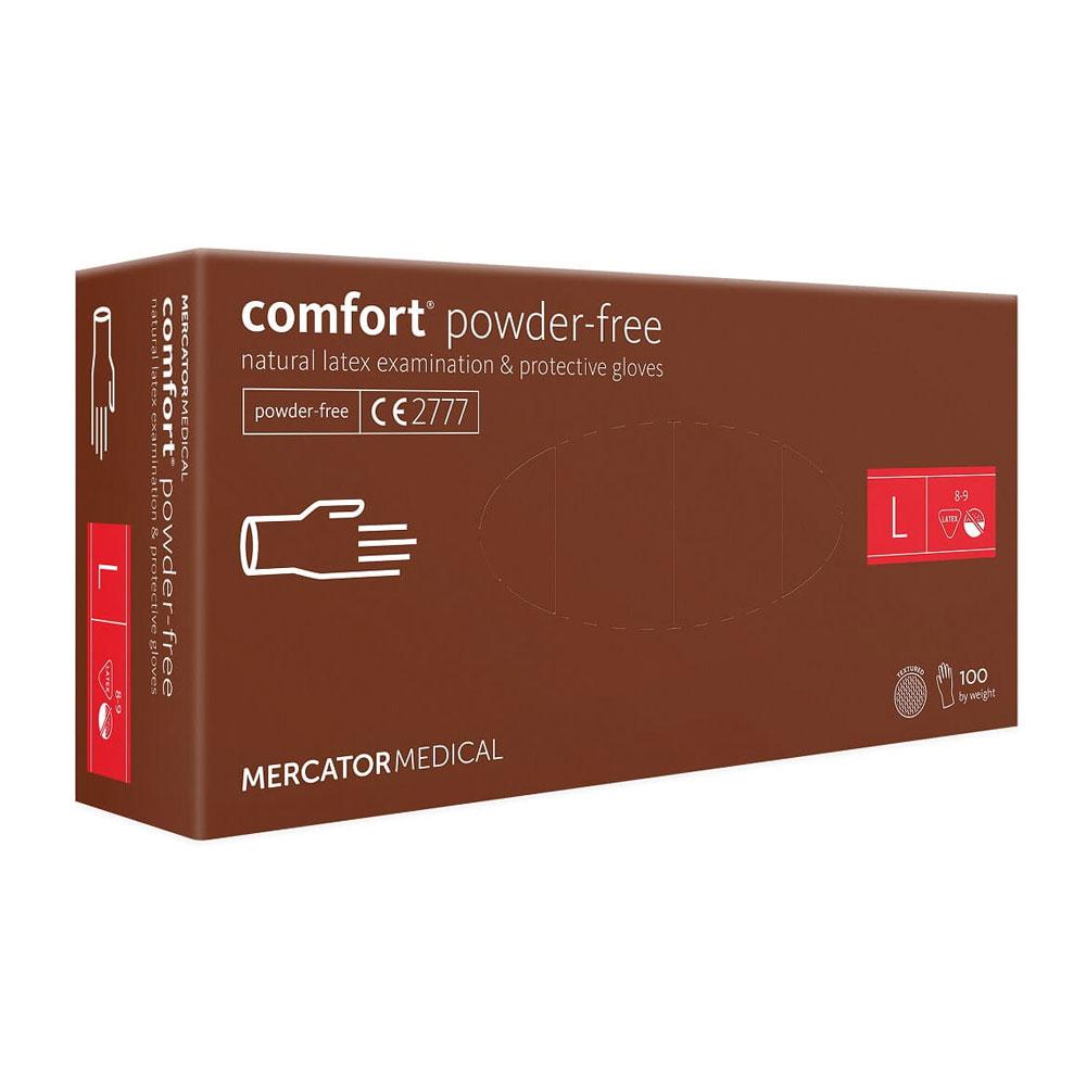Latex Gloves Mercator Latex Comfort Powder-Free 100 Pcs