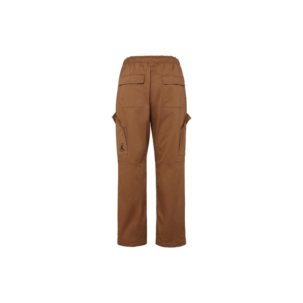 Jordan Jumpman Solid Mid-Rise Zip Straight Fit Cargo Pants Men Bottoms Brown FB7306-281