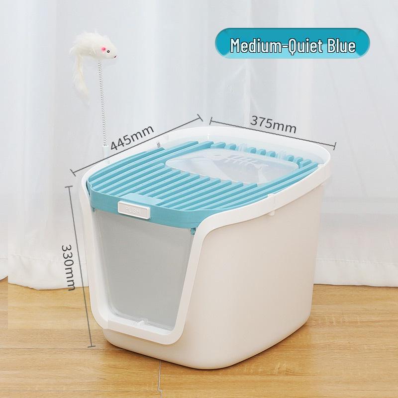 Extra Large Enclosed Cat Litter Box - Odor-Proof, Anti-Splash & Anti-Tracking, Top Entry