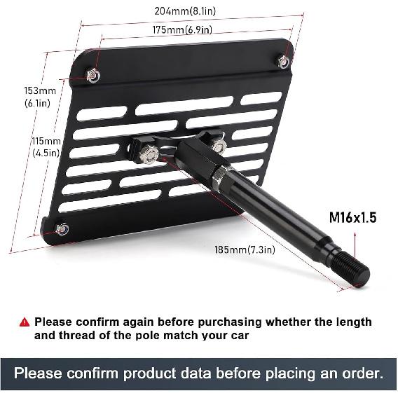 Front Bumper Tow Hook License Plate Mount Relocator Bracket Mounting Bolt Adapter Kit for Subaru BRZ WRX Crossbrek Forester Toyota 86 Prius Scion