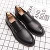 Mode Herren Doppelknopf Slipper Luxus Leder Schuhmarke Weichsohlige Loafer Herren Business Formelle Kleiderschuhe Große Größe: 38-47