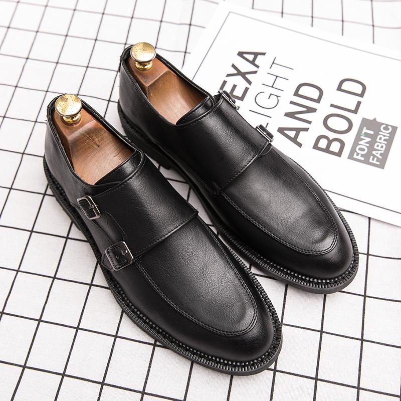 Mode Herren Doppelknopf Slipper Luxus Leder Schuhmarke Weichsohlige Loafer Herren Business Formelle Kleiderschuhe Große Größe: 38-47