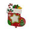 2D Wooden Christmas Tree Ornament with Photo Insert, Holiday Hanging Decoration