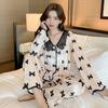 2025 Women's Gold Velvet Pajamas: Autumn/Winter High-End Long Sleeve Cardigan Homewear