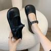 Round Head Shallow Mouth Flat-soled Single Shoes Women's Spring and Summer 2025 New French Soft-soled Fairy Wind Doudou Shoes Mary Jane Shoes