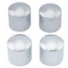 Musiclily Basic Steel Metal Metric Dome Knobs, Knobs, Chrome, 4-Pack