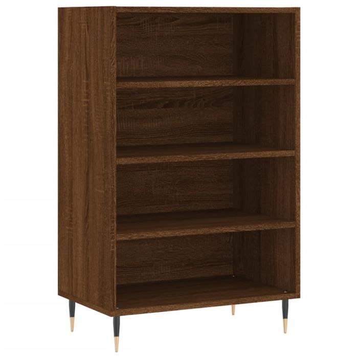 VidaXL Buffet haut chêne marron 57x35x90 cm bois d'ingénierie 827227