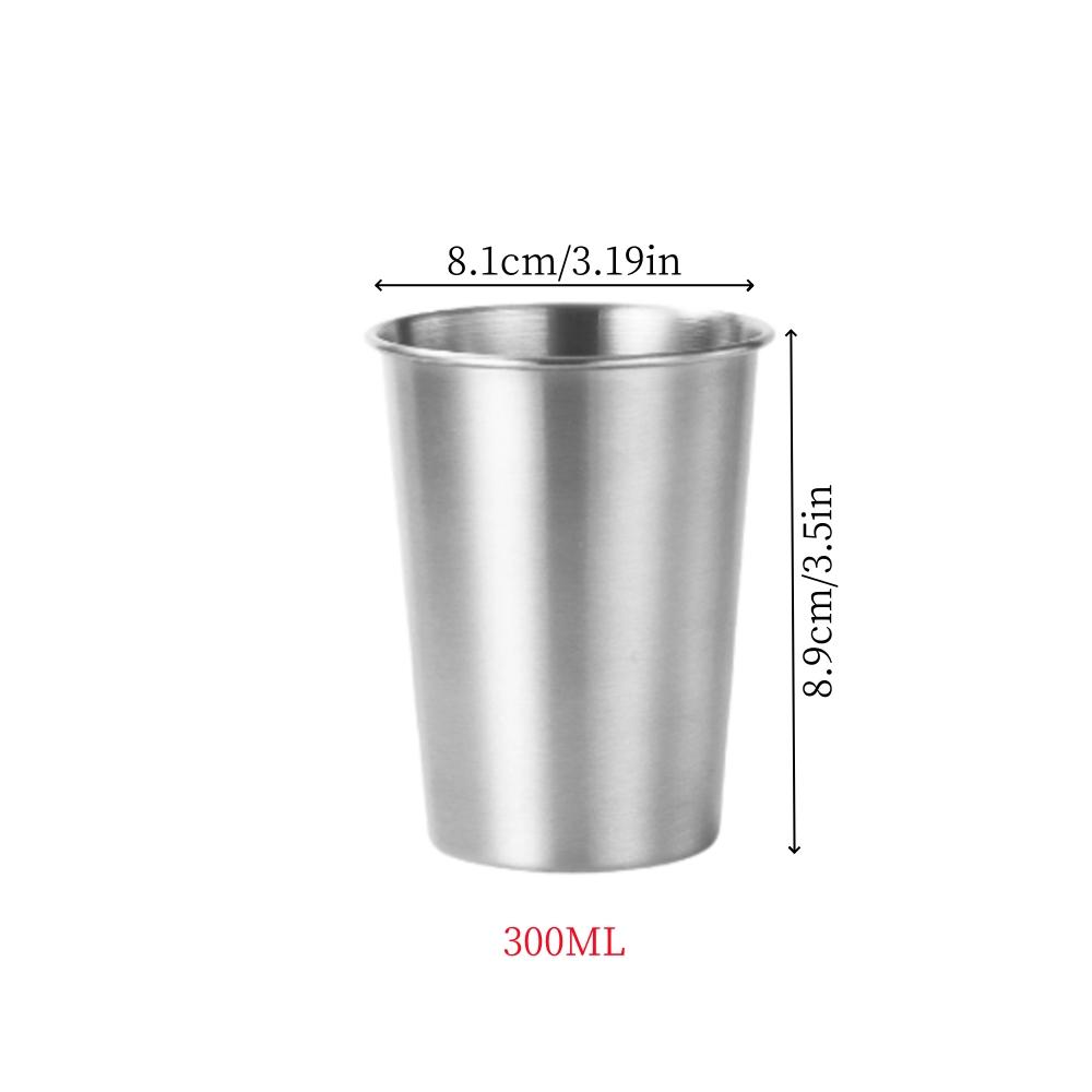 1pc Stainless steel beer cup, juice cup, anti drop cup, commercial single-layer casual cup, coffee and cold drink cup, mouthwash