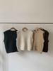 H* overt Solid Color Round Neck Knitted Vest 2024 - Early Autumn Korean Style Layered Top for Women Commuting