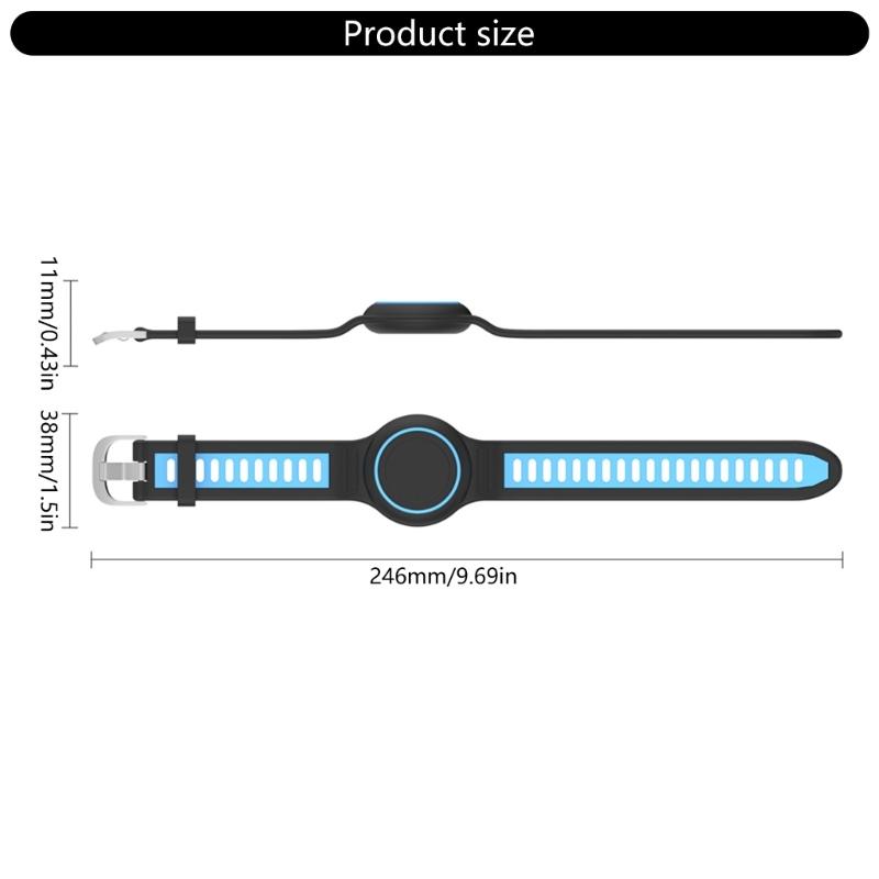 Bracelet de montre en silicone pour accessoire localisateur anti-perte Résistant aux intempéries Sangles de fixation à libération rapide Ceinture