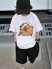 Bright Capybara Short Sleeve T Shirt For Kids Summer Cute Crewneck Casual 3-14