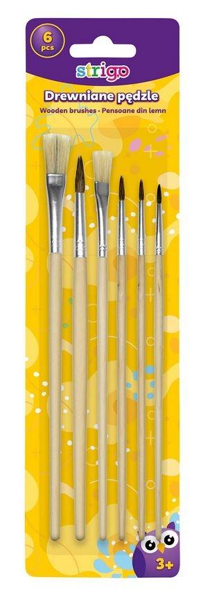 Strigo. Wooden brushes. 6 pieces