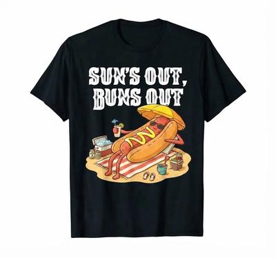 Suns Out Buns Out T Shirt Funny Hot Dog Tee Food Lover Gift T Shirt