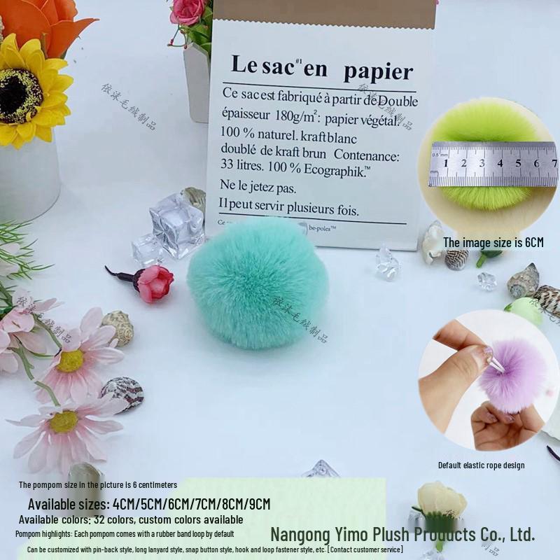 Imitation Rabbit Fur Pom-Poms: 4cm, 6cm, 7cm DIY Plush Balls for Jewelry, Clothing, Hats, Shoes, Bags, and Trims