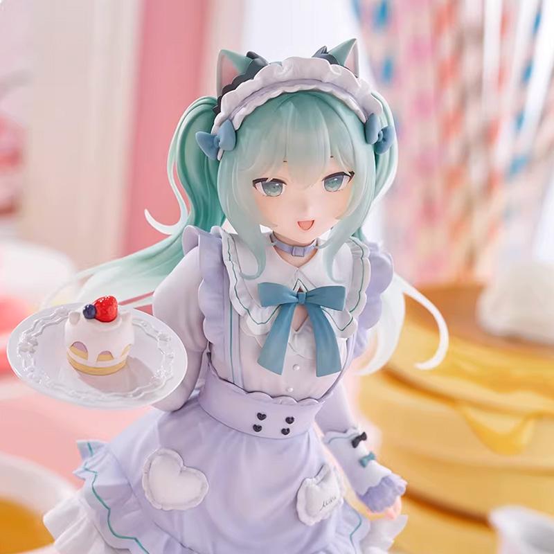 Latest Hatsune Miku Desktop Cute Action Figurine Cat Ears Cosplay Anime Figurine Kawaii Girl Model Plaything Gifts
