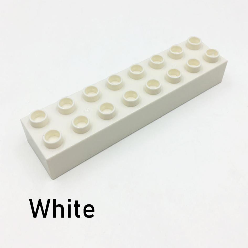 Big Size DIY Building Blocks Thick Figures Bricks 2X8Dot 4PCS Educational Creative Toys for Children Compatible With Brands