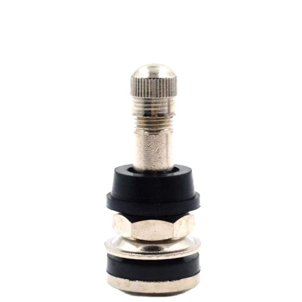 4pc Universal Bolt in Tire Valve Stems Chrome Metal High Pressure Brass Clamp in 45/90 DEGREE ANGLE TR416/48 for Car Vehicle Tire Chucks 1