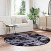 VidaXL Shaggy Rug with Long Pile Dark Grey 160x160 Cm Polyester, Rug, Bedroom Rug, Modern Rug, Living Room Rug, 4102912
