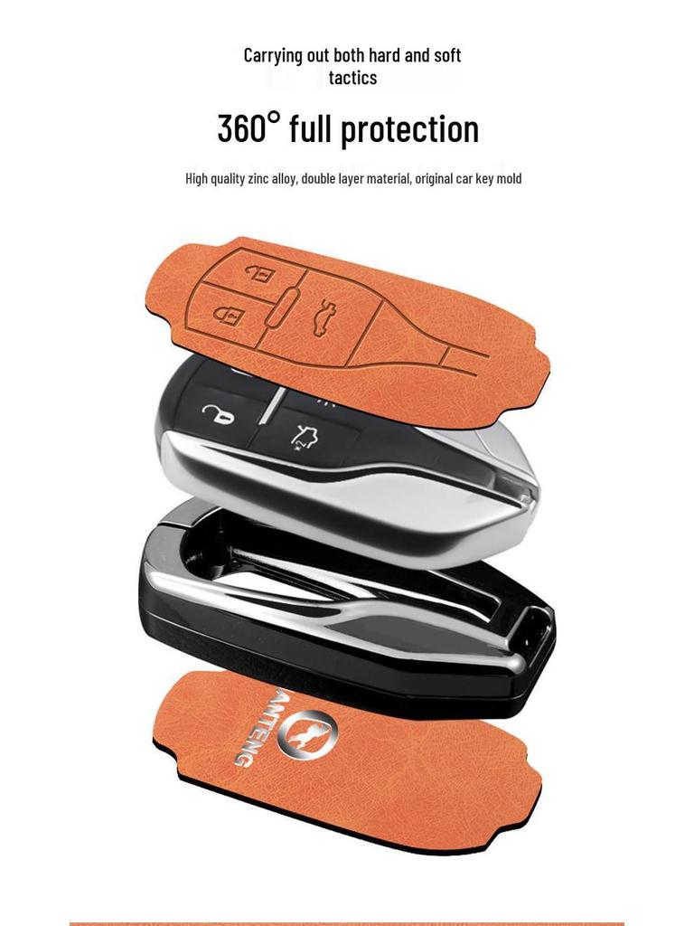 Hanteng X7S/X5 Car Key Case 2018: High-End Metal Key Cover & Remote Control Shell with Buckle