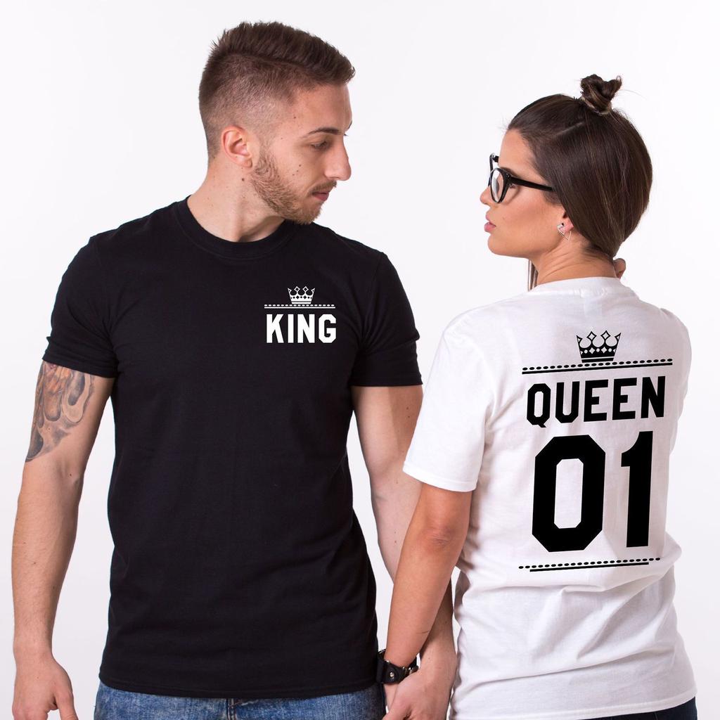 Stylisches T-Shirt mit Nummern-Kronen-Print für Damen und Herren, perfekt für legere Sommerkleidung