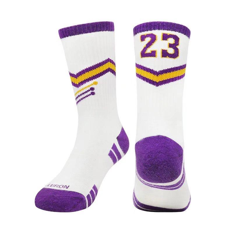 Medium and small children s cotton thin socks Digital number basketball socks s code