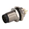 M8 Aviation 8 Pin Plug Connector Waterproof Brass Nickel Plated Shell for Female Socket