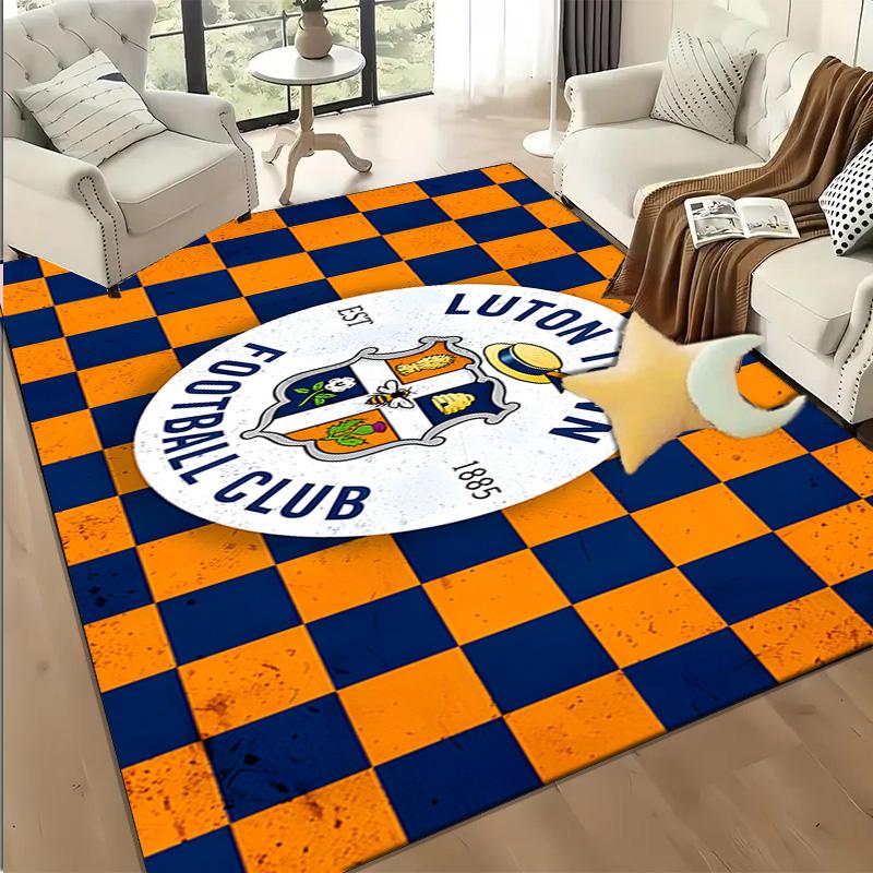 1PC Luton Town Crest Floor Mat for Living Room, Game Rooms, Office, Bedroom, Office Floor Mat Playful Design, Christmas fan gifts