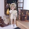 KEIUMI 55cm Reborn Girl Doll Full Silicone Vinyl Blonde Hair Newborn Baby Doll Toy Christmas Gifts Early Educational Playmate