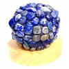 LED Lamp In Lapis Lazuli Lazuli Tumbled Stones 7 - 8cm Diameter 460 Gr Approx