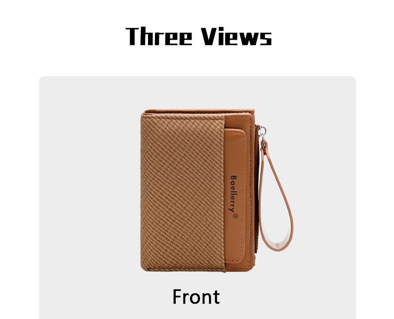 Elegantní dámská krátká peněženka - korejský styl, módní peněženka na mince a držitel karet.