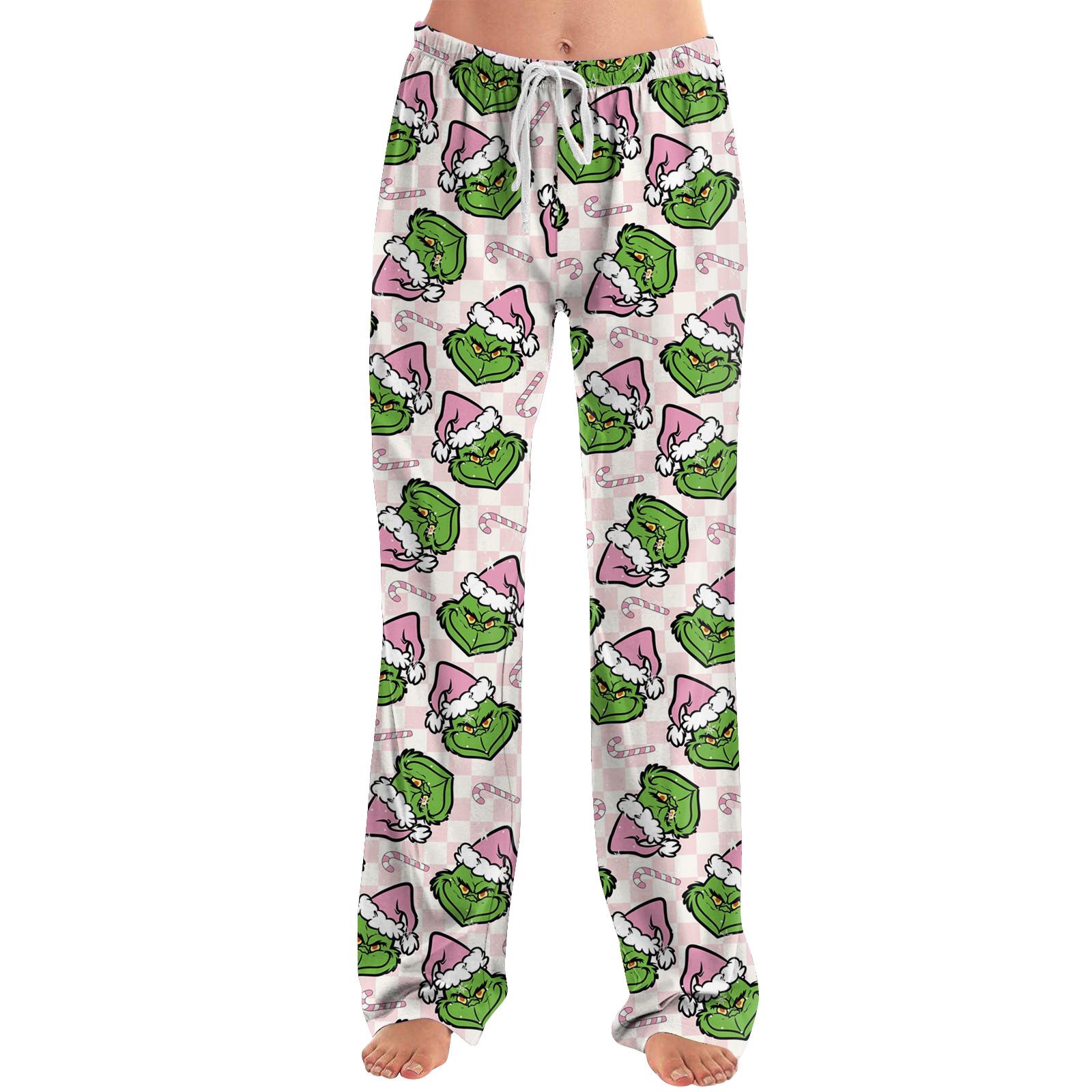 

Женские пижамные штаны, одежда для сна, повседневные брюки с эластичной резинкой на талии, удобные прямые свободные брюки для йоги M