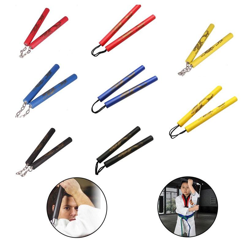 Foam Martial Nunchuck Stick Kid Adult Practice Karate Weapon Toy Fitness Tool