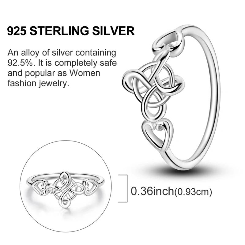 Rings Original 925 Silver Rings Simple Zircon Heart Ring for Wedding Valentine's Day Women Ring Jewelry Gift
