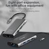 Type C Hub 8 In 1 USB Hub with 4K 30Hz HDTV Laptop Converter USB C Adapter USB 3.0 2.0 Ethernet Card Reader PD Charging Hub Dock
