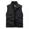 Men's Spring Autumn Multi-Pocket Vest Casual Outdoor Quick-Dry Sports Work Gilet Plus Size Waistcoat with Pockets