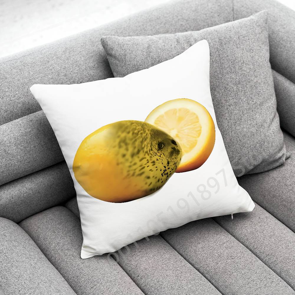 Seal Sea Cute Funny Throw Pillow Case For 50x50cm 40x40cm 55x55cm 45x45cm 30x30cm Square Bedroom Pillowcase Cover