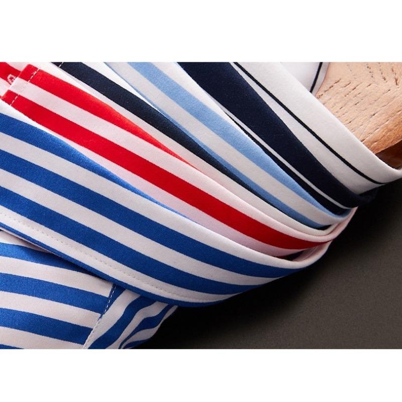 Men S Loose Striped Long Sleeve Casual Shirt