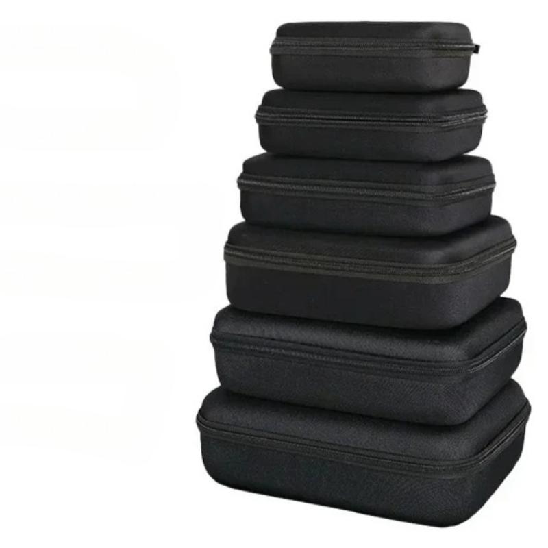 Mehrgrößen-B-Aufbewahrungstasche EVA Hartschalen-Handtasche Reise-Reißverschlusstasche Stoßfest Outdoor-Werkzeugtasche für Kopfhörer-Aufbewahrungsetui Zubehör Make-up-Taschen