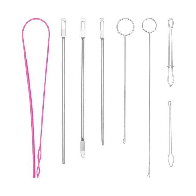 8Pieces Flexible Drawstring Threader Drawstring Turner Hook Metal Drawstring Tweezers Sewing Knitting Accessories 1