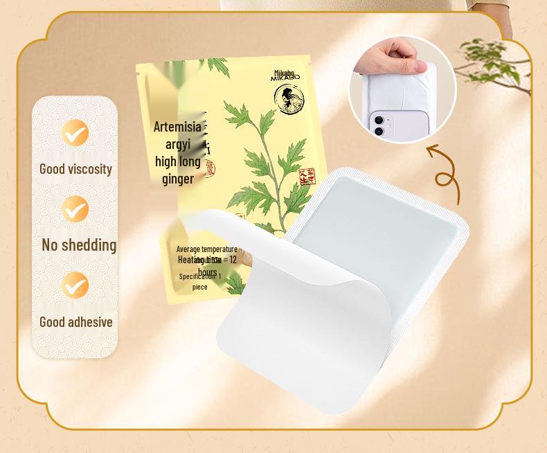 Herbal Warming Patch: Ginger, Mugwort, Motherwort for Abdominal, Waist, and Full-Body Relief