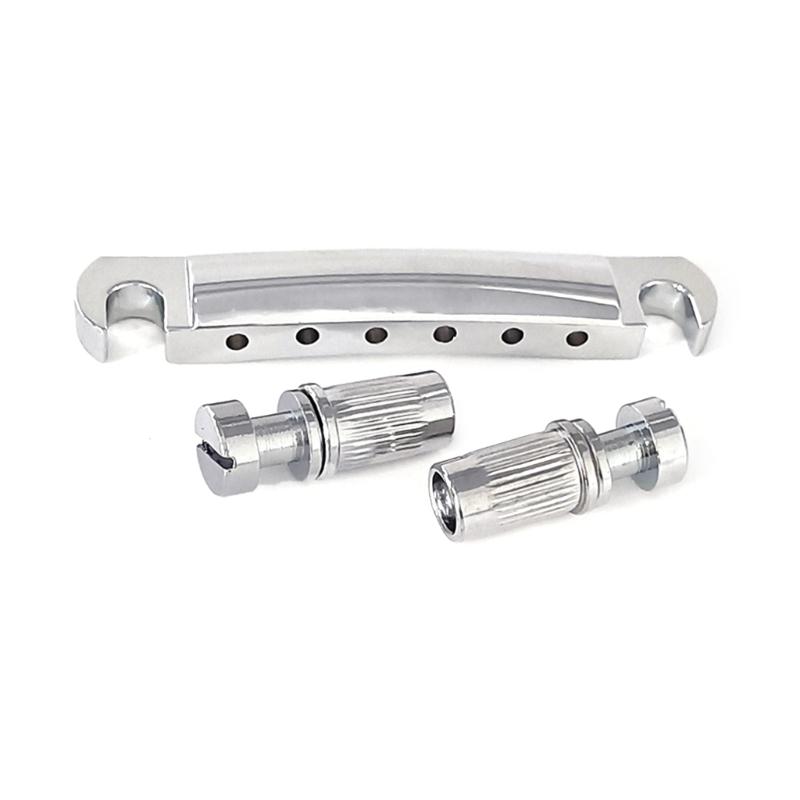 6 String Guitar Roller Saddle Bridge Tailpiece Upper Lower String Bridge with Studs Tune-O-Matic Bridges Replacement