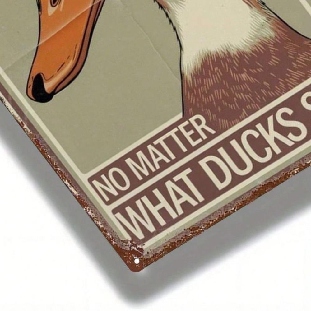 Vintage Metal Duck Sign 20x30cm Waterproof Wall Plaque Home Garden Decor