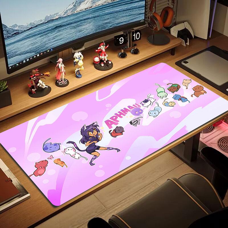 Aphmau Large Size Mouse Pad Large Gaming Table Cushion Non-slip Laptop Tablet Big Mousepad XXL Mat Mini PC Playmat With Lock edge
