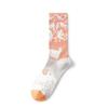French Retro Abstract Oil Painting Mid-Calf Socks - Trendy Autumn/Winter High-Top Creative Combed Cotton for Women
