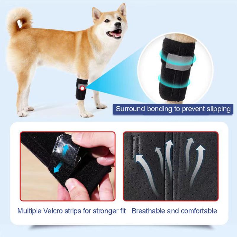 Dog Knee Pad Front Leg Muffs Senior Dog Auxiliary Support Injury Recovery Strap Velcro Small Dogs Knee Joint Adjustable Retainer