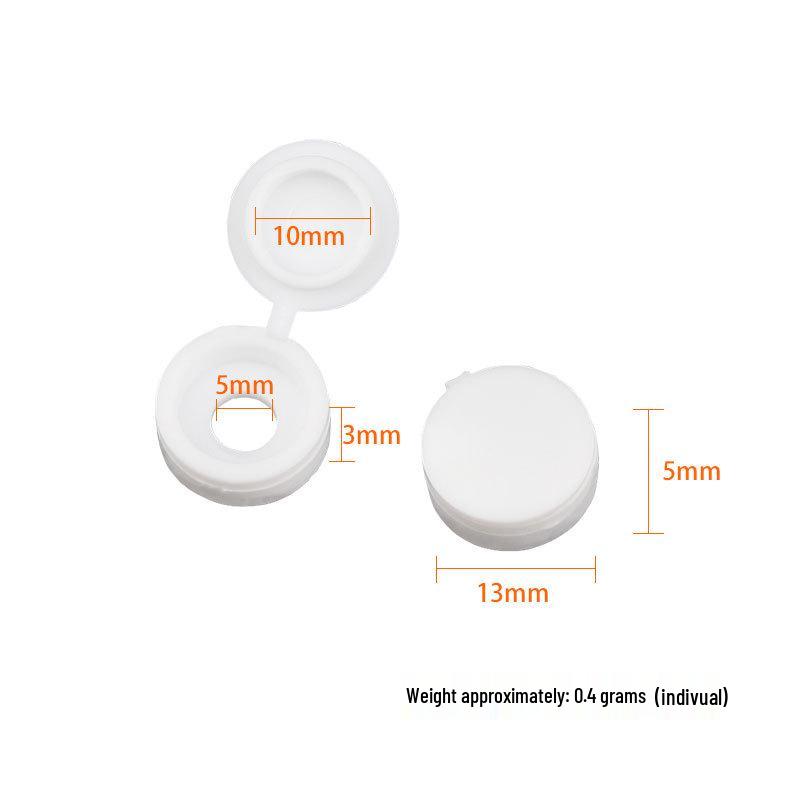 Decorative Plastic Screw Caps for Furniture and Wardrobes - Three-in-One Design
